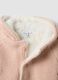Pink organic cotton hooded jacket with teddy lining_3