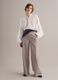 Pure cotton wide-leg chino trousers with multicolour stripes_0