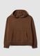 Brown cotton-blend hoodie with a regular fit_4