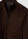 Brown genuine leather bomber jacket with zip_2