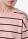 Pink pure cotton striped sweatshirt with crew neck, relaxed fit_2
