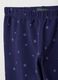 Purple Stretch Cotton Girl's Skinny Fit Leggings with Stars_2