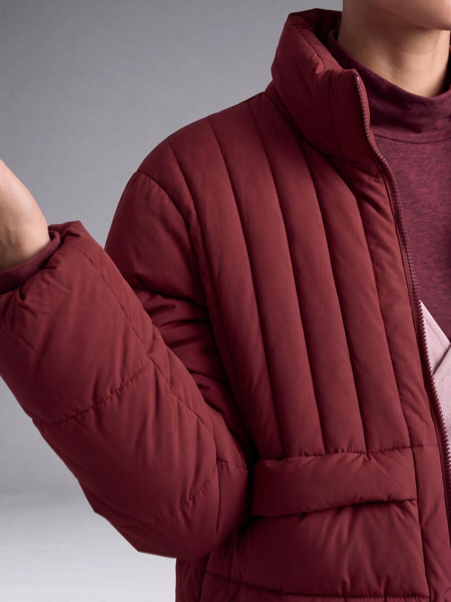 Red padded jacket with zip and high neck ALTAVIA STUDIO_3