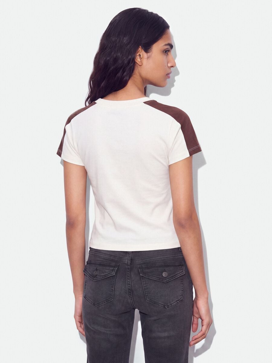White pure-cotton crew-neck T-shirt with Detroit print_2