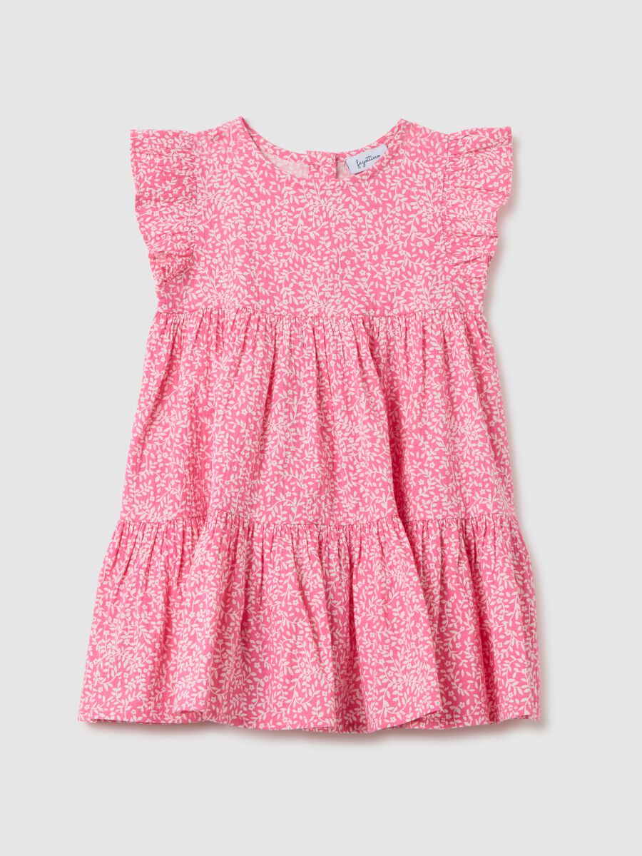 Girls&rsquo; pink dress in cotton blend with regular fit_0