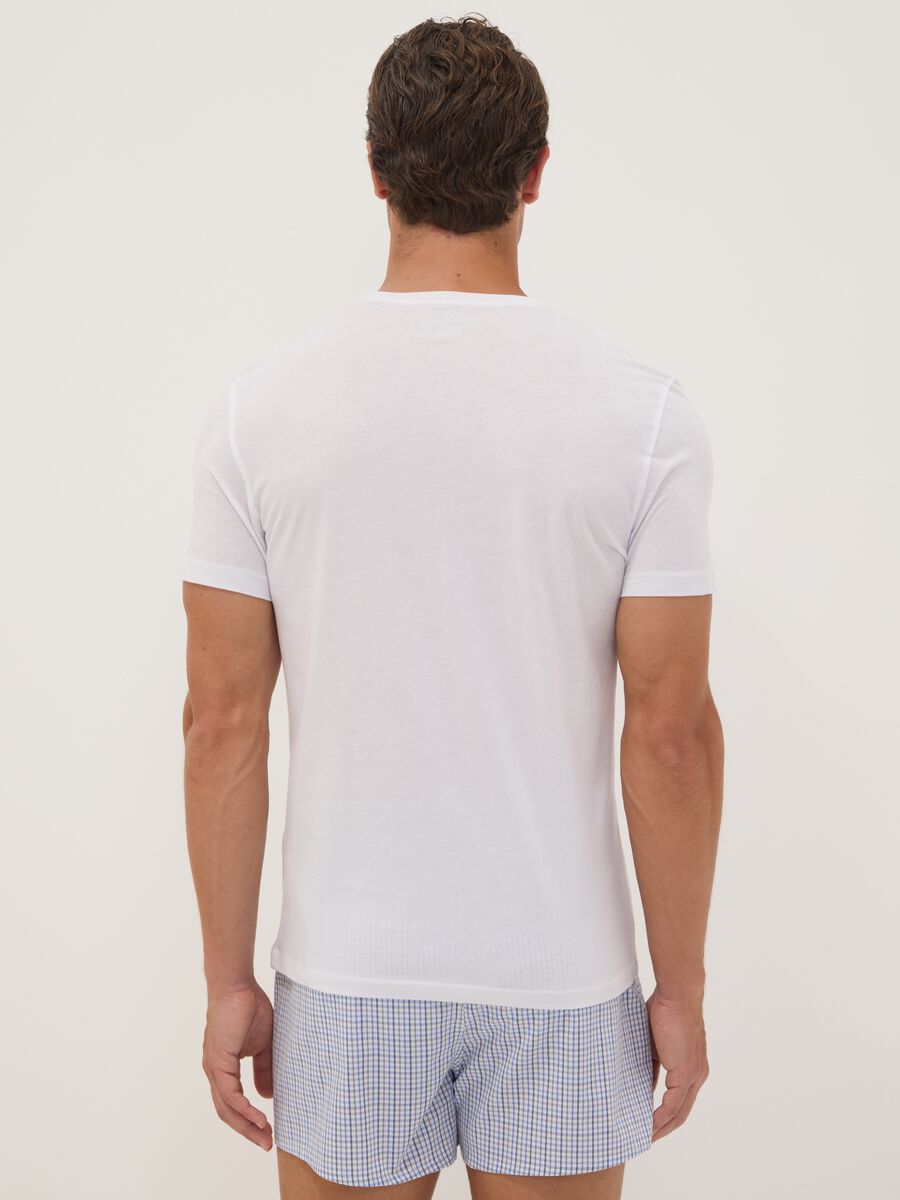 2-pack of white crew-neck T-shirts in pure extra-fine cotton_3
