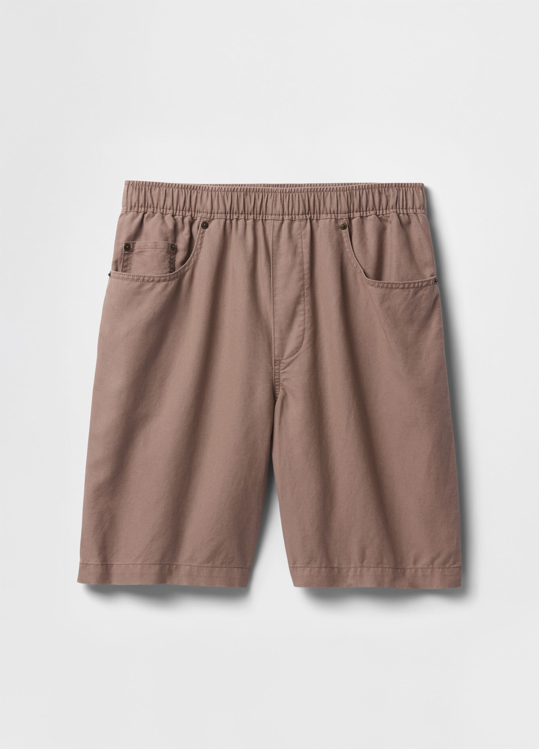 Brown linen and cotton shorts by Gap