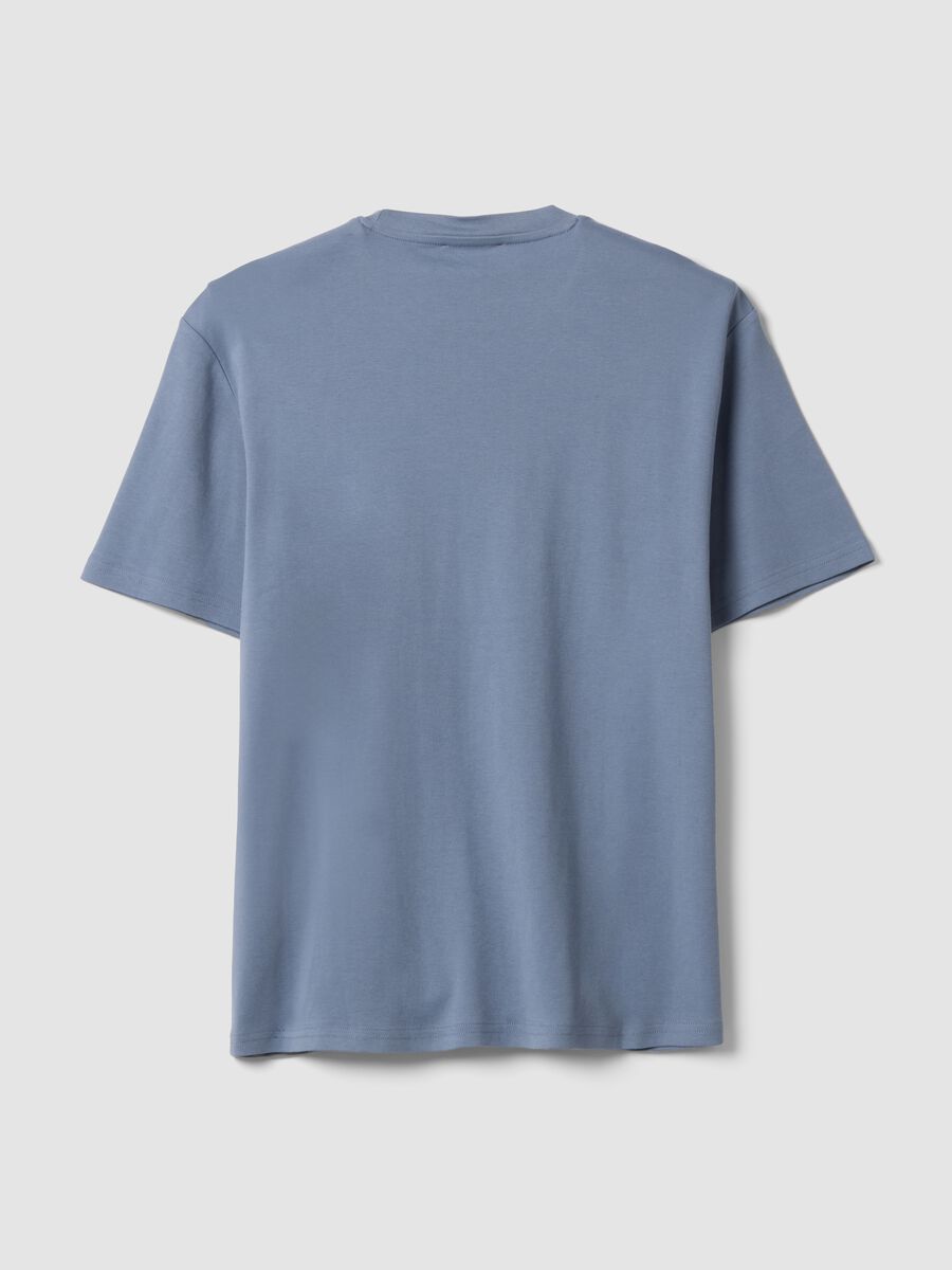 The Iconic Tee blue pure cotton short-sleeve T-shirt, relaxed fit_6