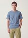 The Iconic Tee blue pure cotton short-sleeve T-shirt, relaxed fit_0