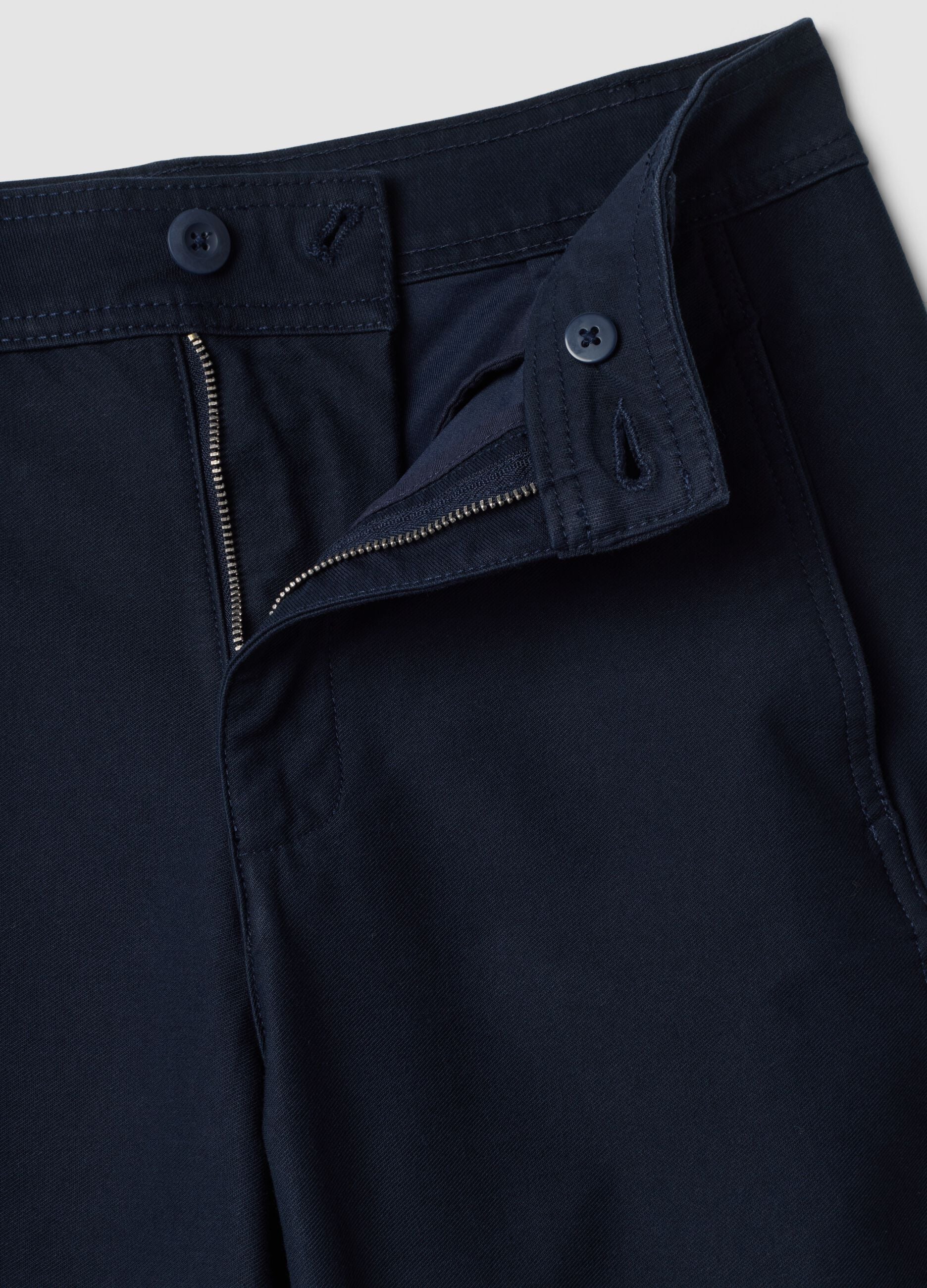Blue The Iconic Pants in stretchy cotton-blend, barrel fit