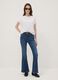 Blue stretch cotton flare jeans_0