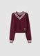 Red Viscose-Blend V-Neck Jumper, Regular Fit_0