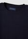 T-shirt a maniche corte in misto cotone, lino e seta blu regular fit_5