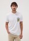 White short-sleeve pure cotton T-shirt, regular fit_2