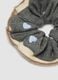 Grey scrunchie with light-blue hearts_2