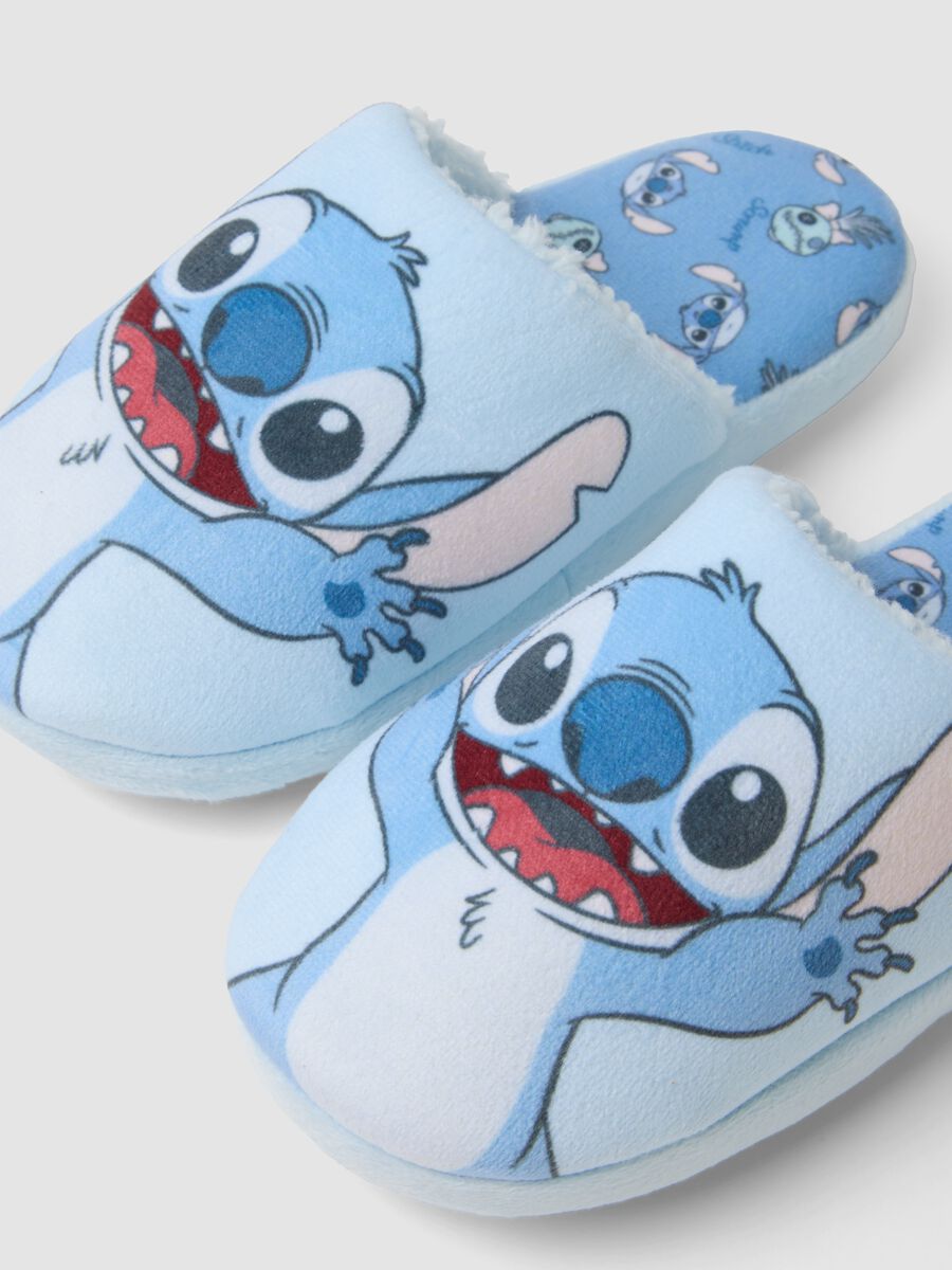Pantofole azzurre con stampa Stitch per bambina e ragazza_1