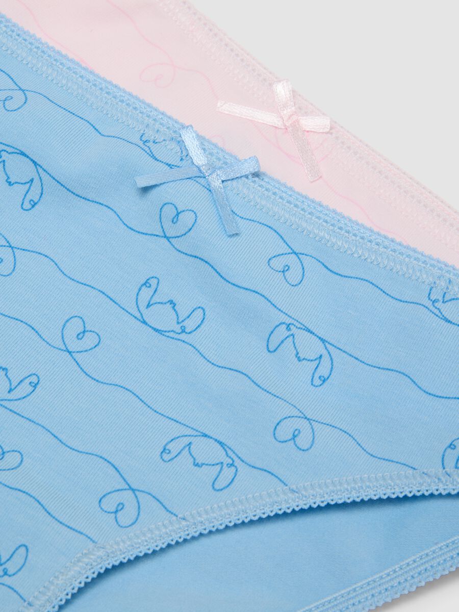 5-pack of multicolour organic stretch cotton briefs with Stitch print_3