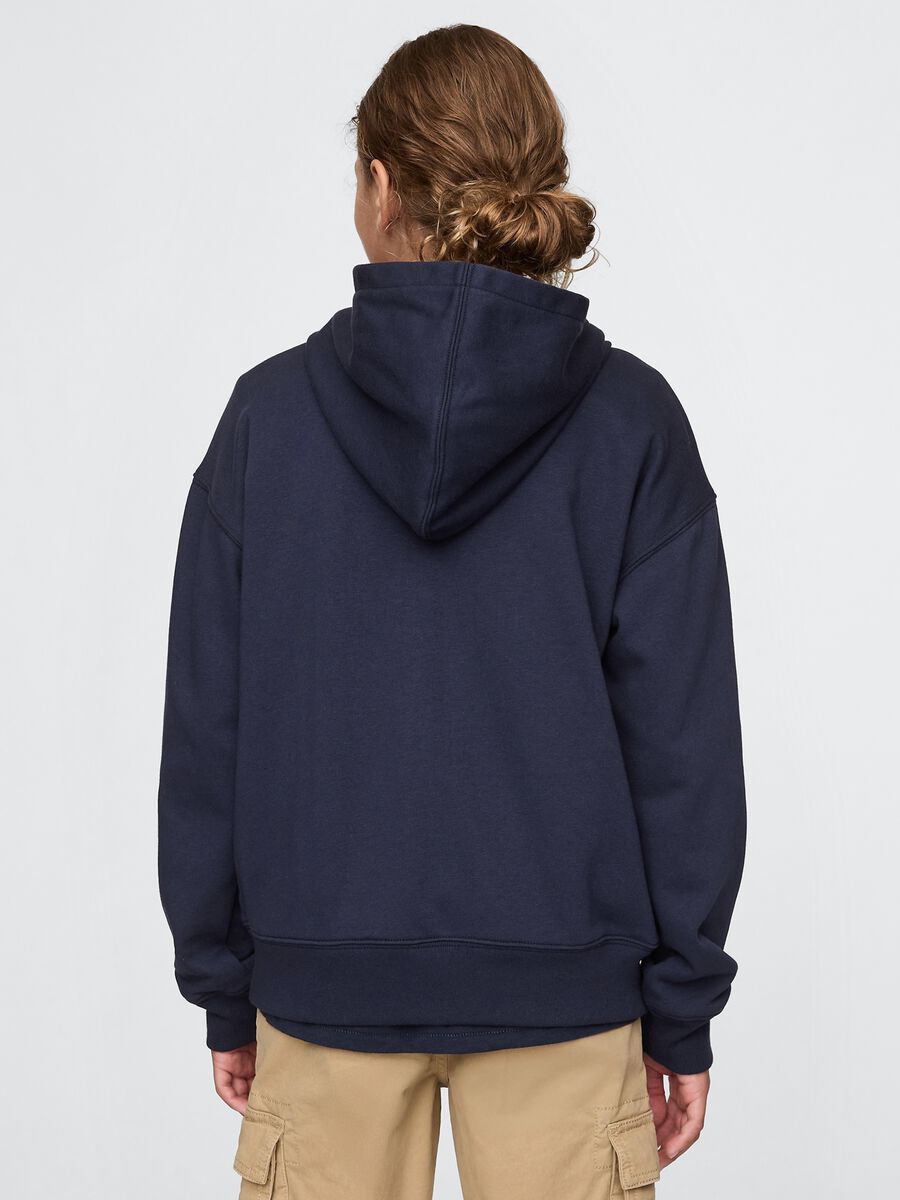 Felpa con logo GAP, cappuccio e zip in misto cotone_2