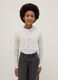 Girl's white pure cotton cardigan with regular fit, knit_0