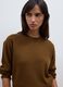 Brown pure wool crew-neck jumper in oversized fit_2