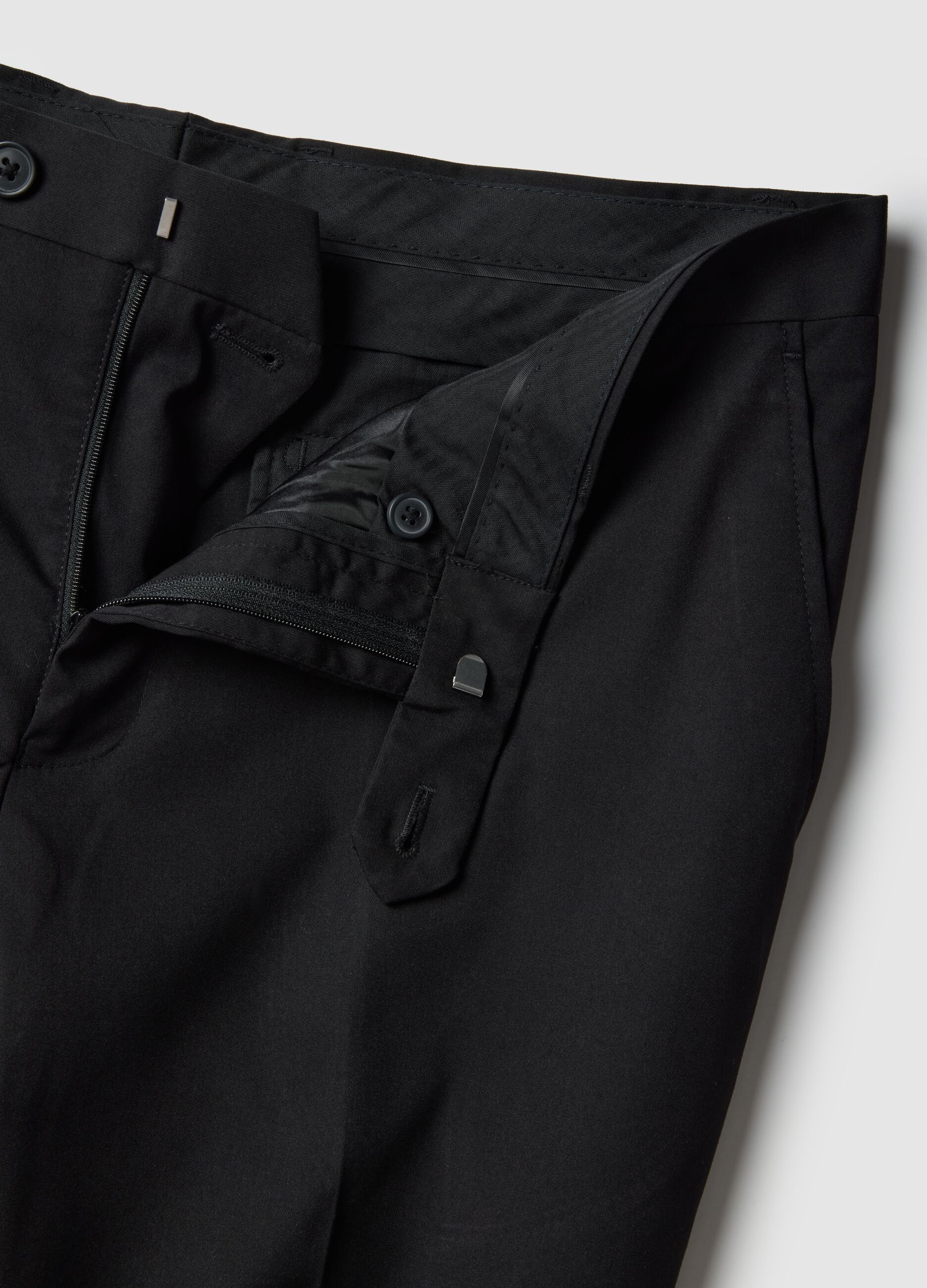 Classic Black Regular Fit Trousers