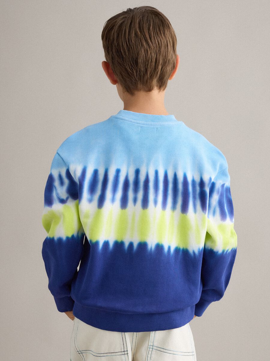 Kids' Regular Fit Multicolour Tie-Dye Pure Cotton Sweatshirt_1