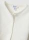 White pure organic cotton knitted cardigan for baby girl_2