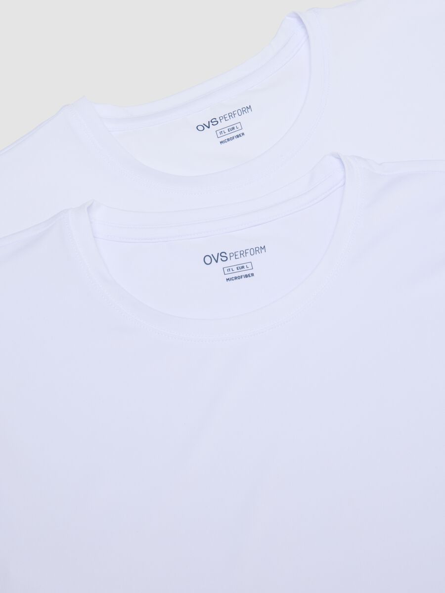 Bipack di t-shirt bianche in microfibra elasticizzato regular fit_5