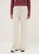 White regular fit cotton blend jogger trousers_1
