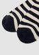 Blue striped socks in stretch organic cotton_2