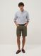 Shorts verdi in puro cotone regular fit_0