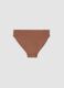 Brown stretch microfibre briefs with regular waist_4