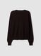 Brown wool-blend crew-neck cardigan_6