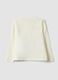 White stretch cotton Minnie print T-shirt for girls_1