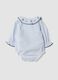 White pure cotton baby girl bodysuit with ruffle collar_1