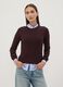 Brown cable-knit crew-neck jumper, regular fit_2