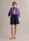 Blue pure cotton regular-fit shorts_0
