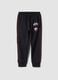 Black cotton-blend jogger trousers with drawstring and Ducati logo_0