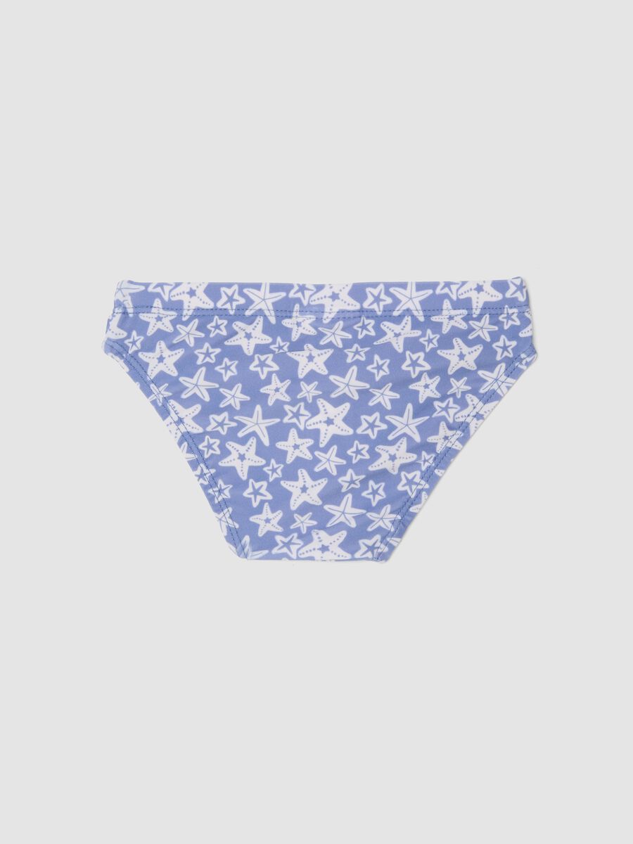 Slip mare azzurro in tessuto elasticizzato con stampa stelle marine_1