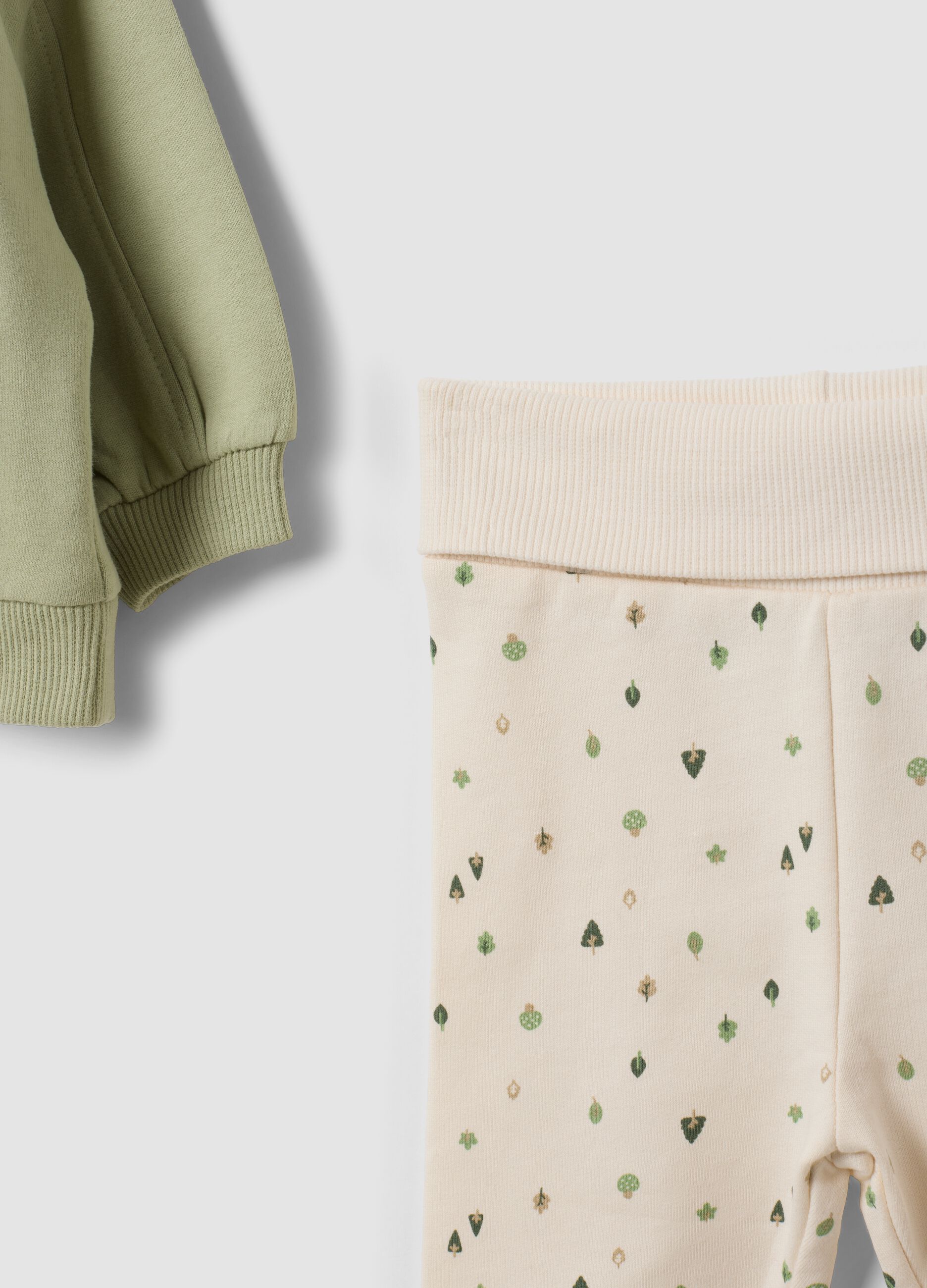 Multicoloured organic cotton baby set