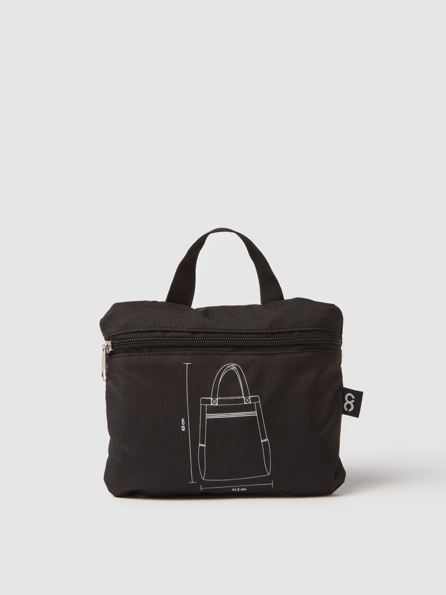 Borsa sportiva ripieghevole nera con vestibilit&agrave; pratica_2