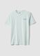 Blue slogan T-shirt in pure cotton, regular fit_4