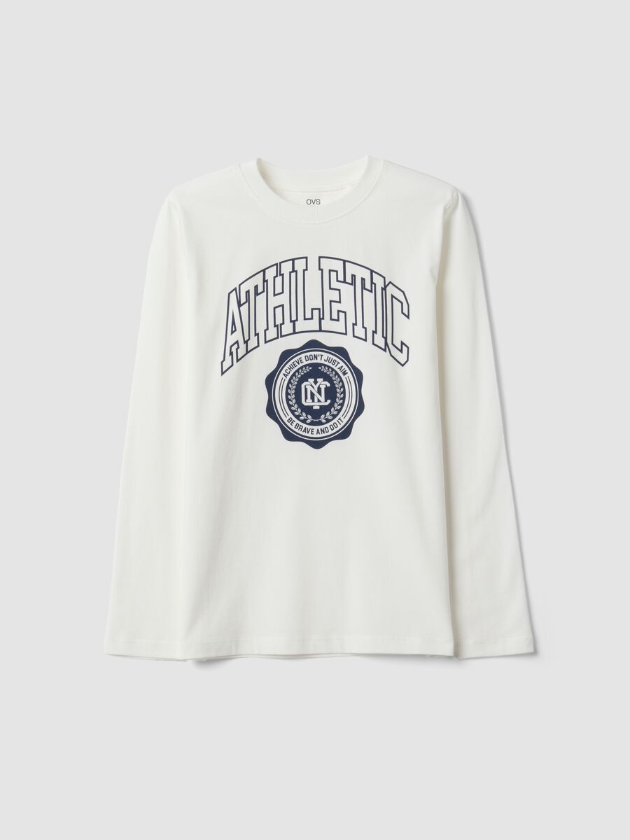 White organic cotton graphic-print T-shirt for boys_3