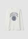 White organic cotton graphic-print T-shirt for boys_3