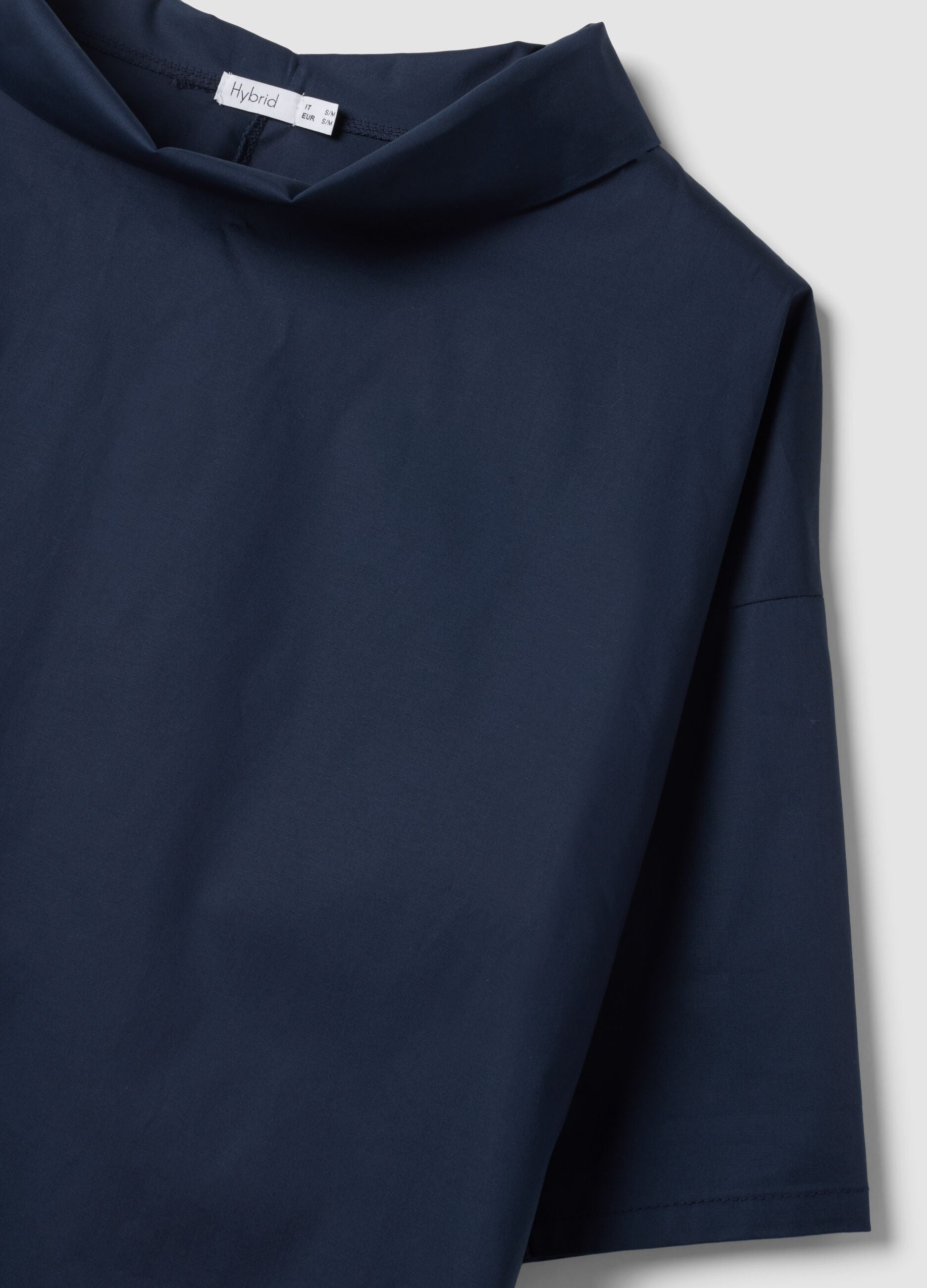 Blue stretch cotton top