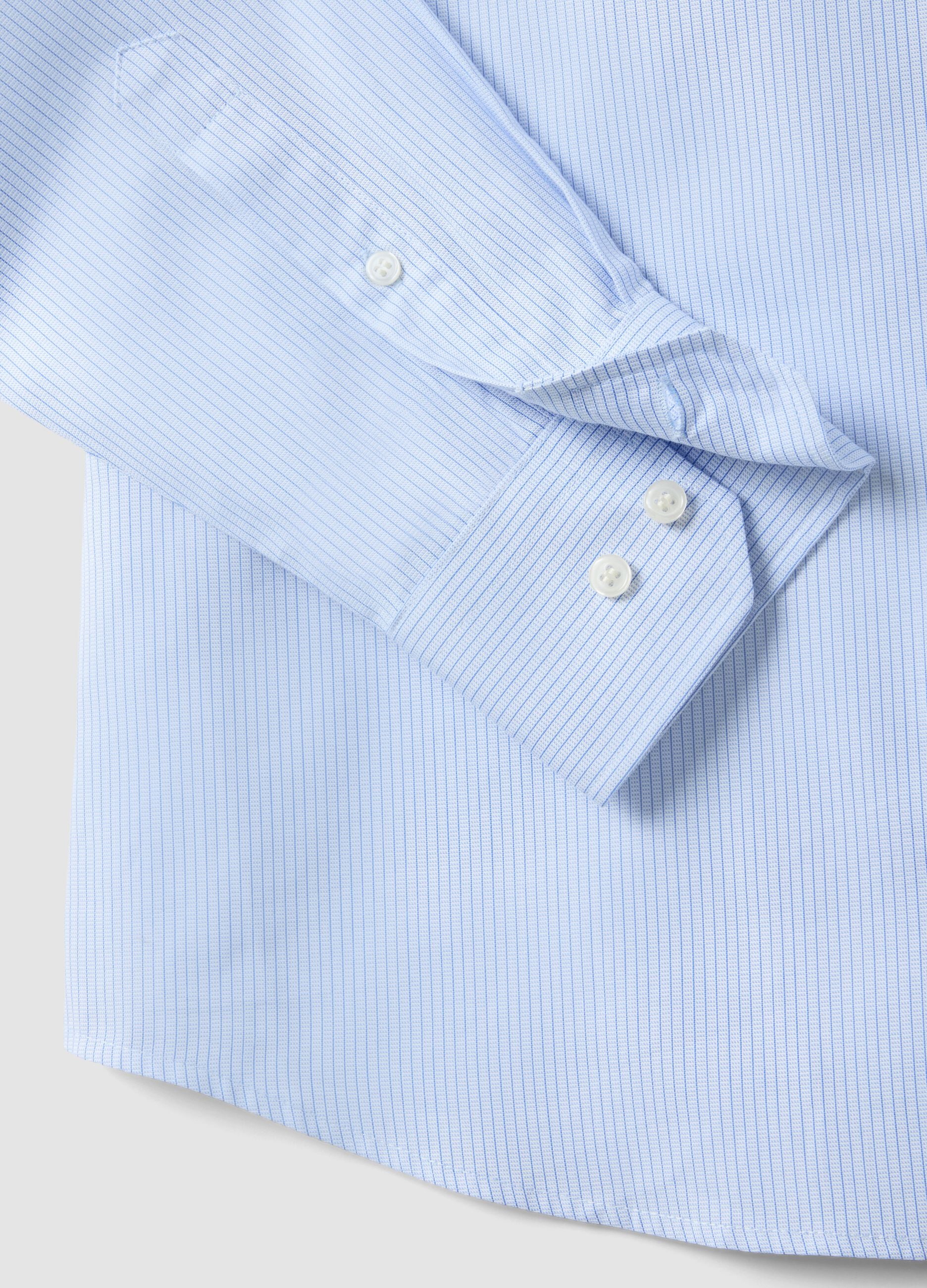 Multicolour striped pure cotton shirt - regular fit