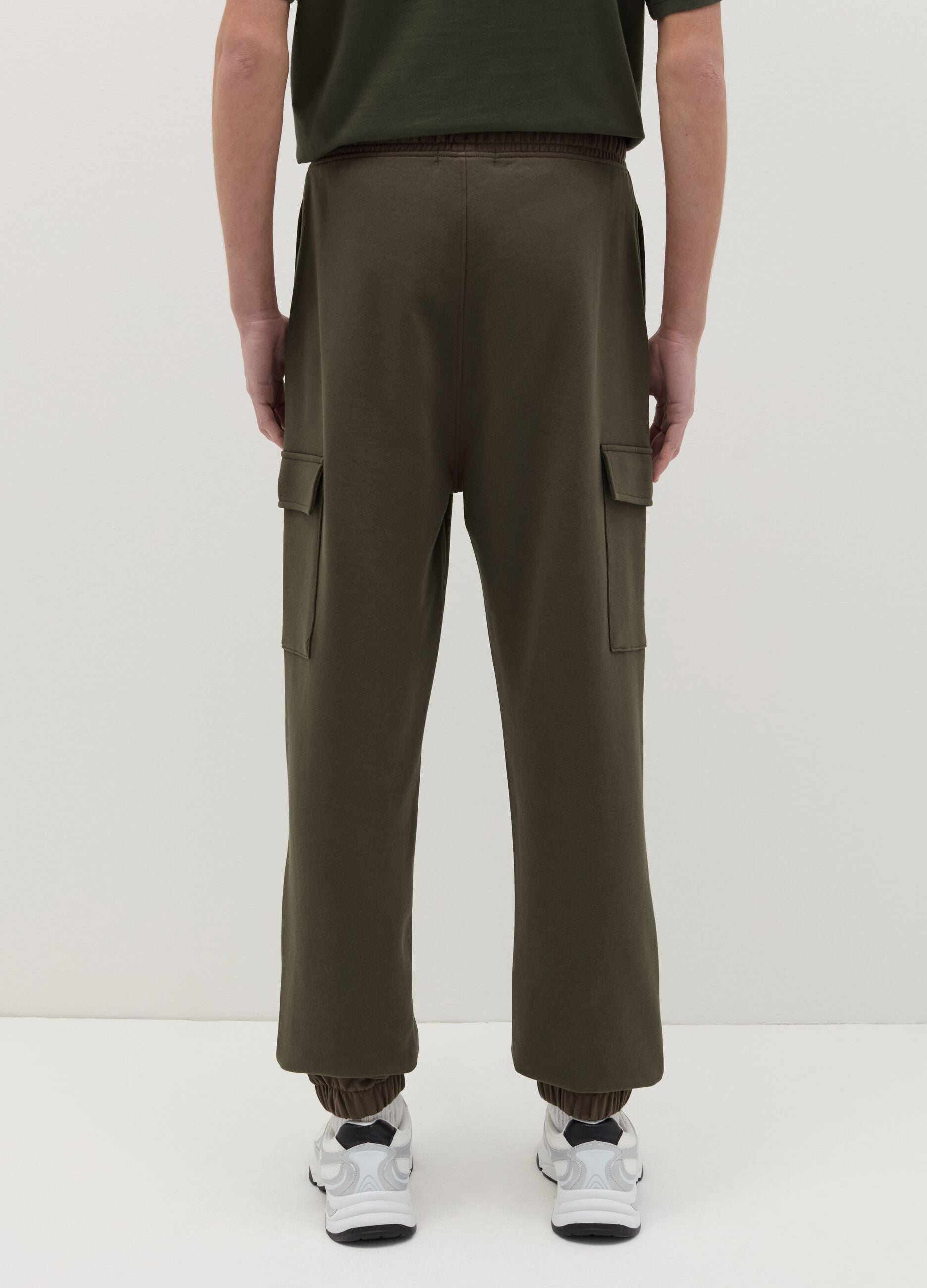 Cargo joggers with elasticated trims