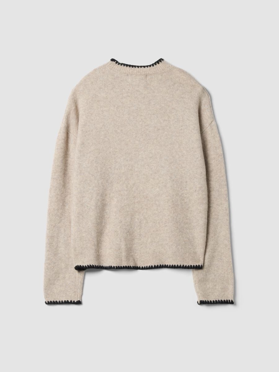 Beige stretch-wool oversized jumper_2