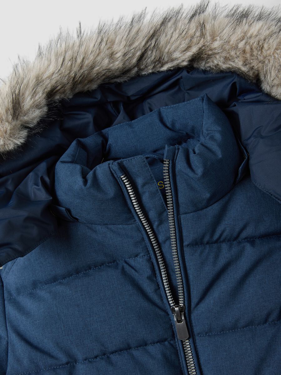 Boys' blue padded hooded jacket_2