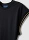 Black sleeveless pure cotton T-shirt, regular fit_5